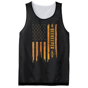 Beekeeping American Flag Honeycomb Honey Bees Beekeeper Mesh Reversible Basketball Jersey Tank