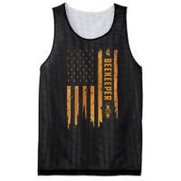 Beekeeping American Flag Honeycomb Honey Bees Beekeeper Mesh Reversible Basketball Jersey Tank