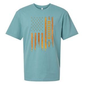 Beekeeping American Flag Honeycomb Honey Bees Beekeeper Sueded Cloud Jersey T-Shirt