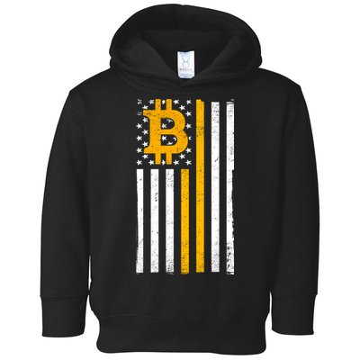 Bitcoin American Flag Crypto Toddler Hoodie