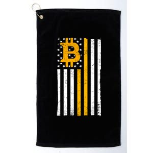 Bitcoin American Flag Crypto Platinum Collection Golf Towel