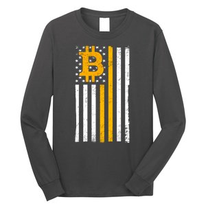 Bitcoin American Flag Crypto Long Sleeve Shirt