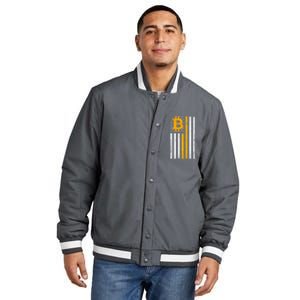 Bitcoin American Flag Crypto Insulated Varsity Jacket