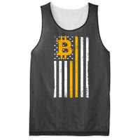 Bitcoin American Flag Crypto Mesh Reversible Basketball Jersey Tank