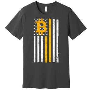 Bitcoin American Flag Crypto Premium T-Shirt