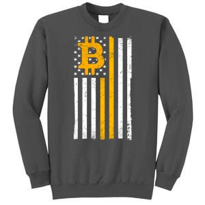 Bitcoin American Flag Crypto Tall Sweatshirt