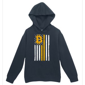 Bitcoin American Flag Crypto Urban Pullover Hoodie