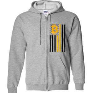 Bitcoin American Flag Crypto Full Zip Hoodie