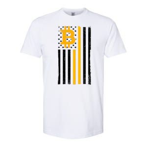 Bitcoin American Flag Crypto Softstyle CVC T-Shirt