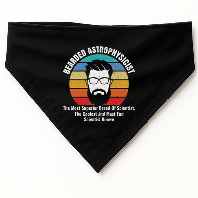 Bearded Astrophysicist Funny Astrophysics Definition USA-Made Doggie Bandana