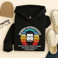 Bearded Astrophysicist Funny Astrophysics Definition Hoodie