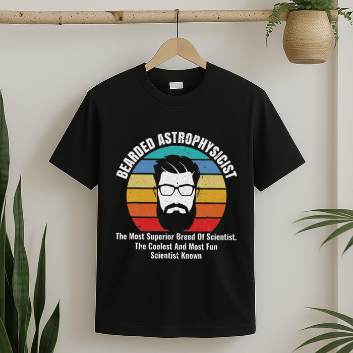 Bearded Astrophysicist Funny Astrophysics Definition T-Shirt