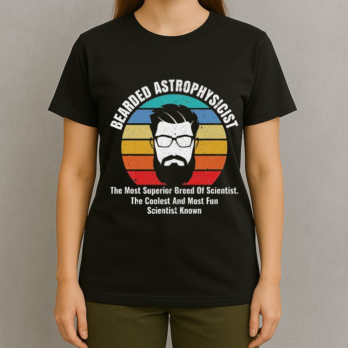 Bearded Astrophysicist Funny Astrophysics Definition T-Shirt