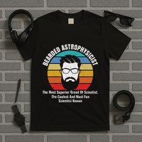 Bearded Astrophysicist Funny Astrophysics Definition T-Shirt
