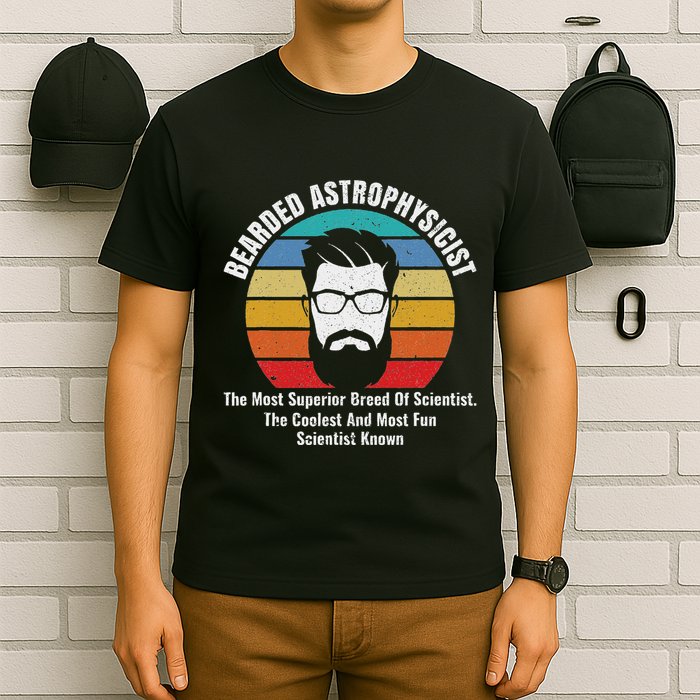Bearded Astrophysicist Funny Astrophysics Definition T-Shirt