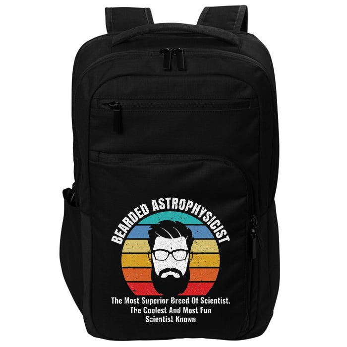 Bearded Astrophysicist Funny Astrophysics Definition Impact Tech Backpack