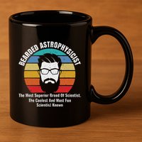 Bearded Astrophysicist Funny Astrophysics Definition 11oz C Handle Ceramic Mug