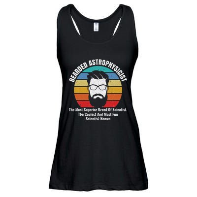 Bearded Astrophysicist Funny Astrophysics Definition Ladies Essential Flowy Tank