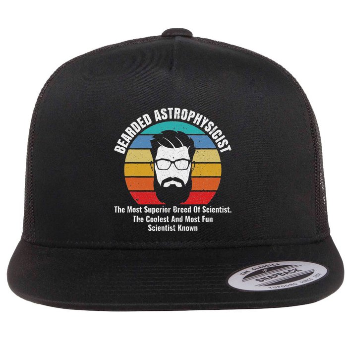 Bearded Astrophysicist Funny Astrophysics Definition Flatbill Hat