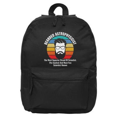 Bearded Astrophysicist Funny Astrophysics Definition 16 in Basic Backpack