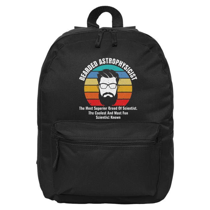 Bearded Astrophysicist Funny Astrophysics Definition 16 in Basic Backpack