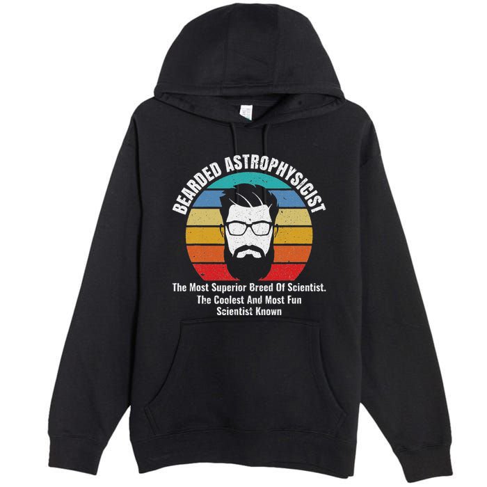 Bearded Astrophysicist Funny Astrophysics Definition Premium Pullover Hoodie