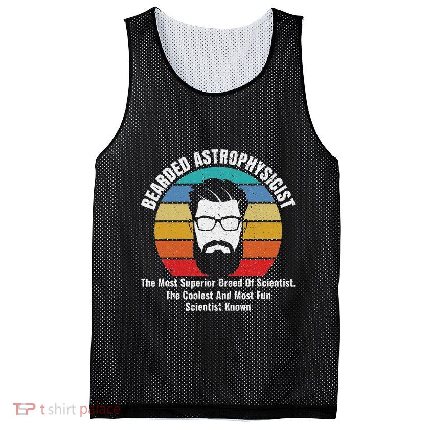 Bearded Astrophysicist Funny Astrophysics Definition Mesh Reversible Basketball Jersey Tank