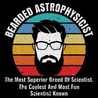 Bearded Astrophysicist Funny Astrophysics Definition Mousepad
