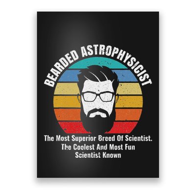 Bearded Astrophysicist Funny Astrophysics Definition Poster