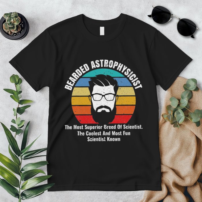 Bearded Astrophysicist Funny Astrophysics Definition Premium T-Shirt