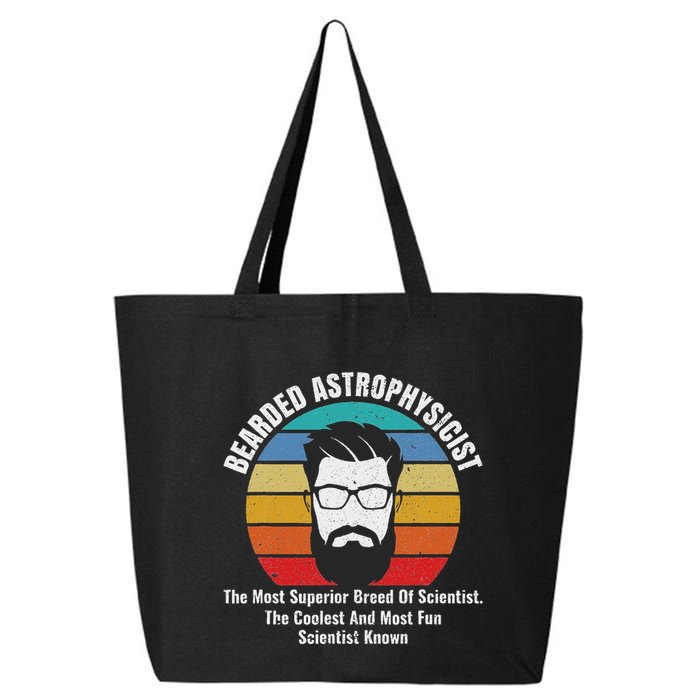 Bearded Astrophysicist Funny Astrophysics Definition 25L Jumbo Tote