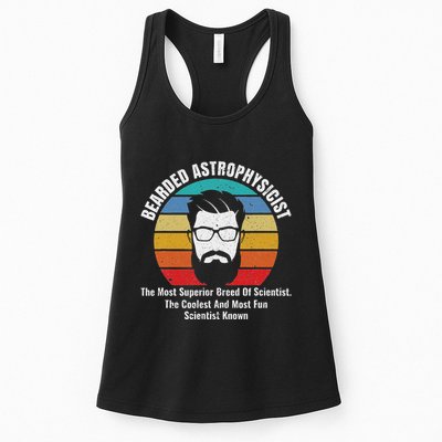 Bearded Astrophysicist Funny Astrophysics Definition Womens Tank Top