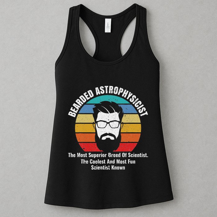 Bearded Astrophysicist Funny Astrophysics Definition Womens Tank Top