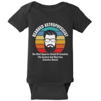 Bearded Astrophysicist Funny Astrophysics Definition Baby Bodysuit