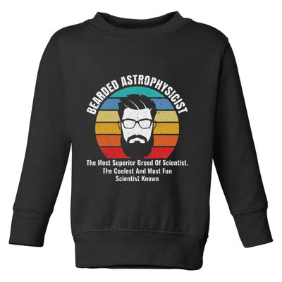 Bearded Astrophysicist Funny Astrophysics Definition Toddler Sweatshirt