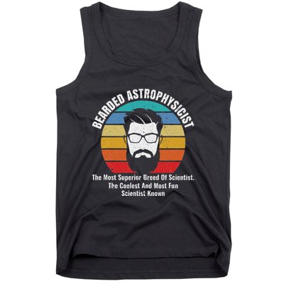 Bearded Astrophysicist Funny Astrophysics Definition Tank Top
