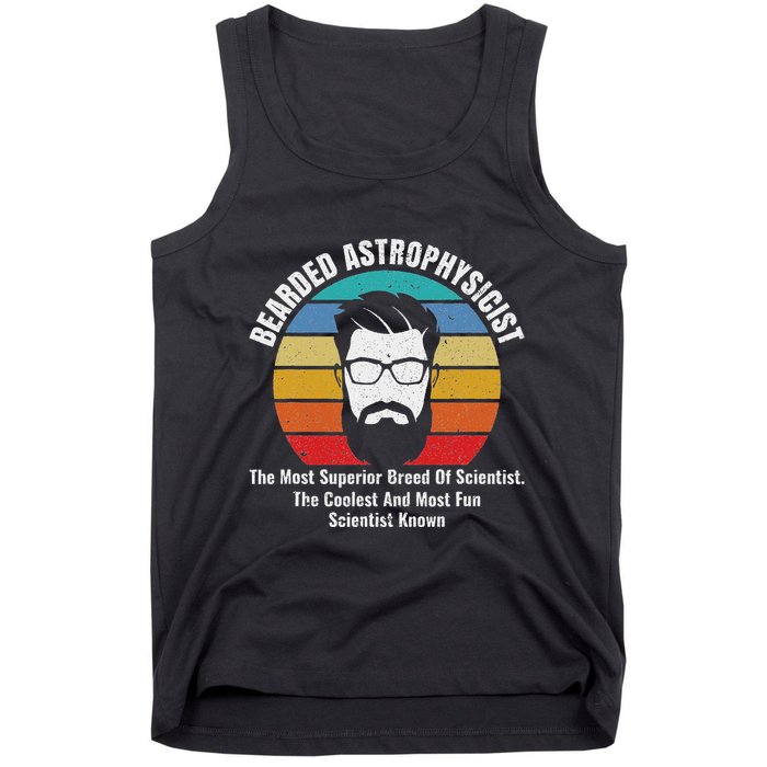 Bearded Astrophysicist Funny Astrophysics Definition Tank Top