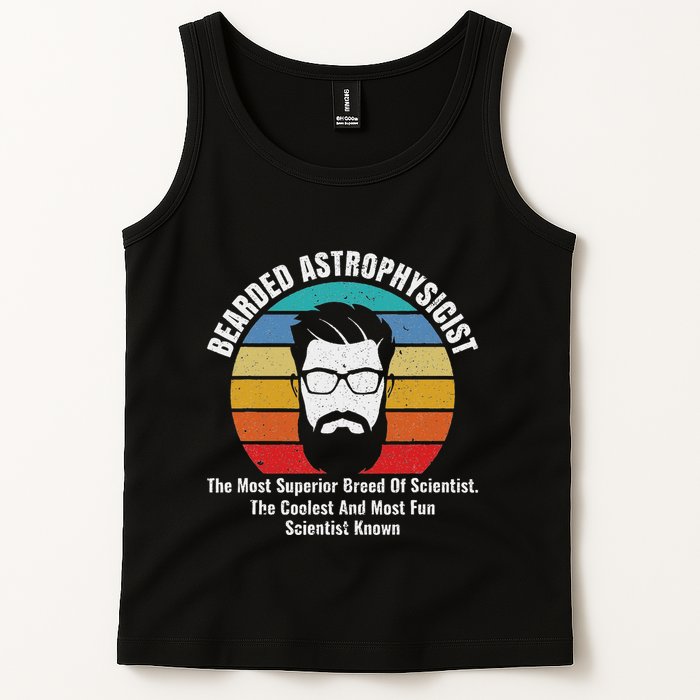 Bearded Astrophysicist Funny Astrophysics Definition Tank Top