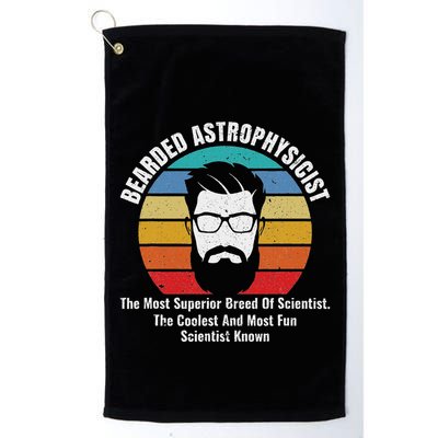 Bearded Astrophysicist Funny Astrophysics Definition Golf Towel