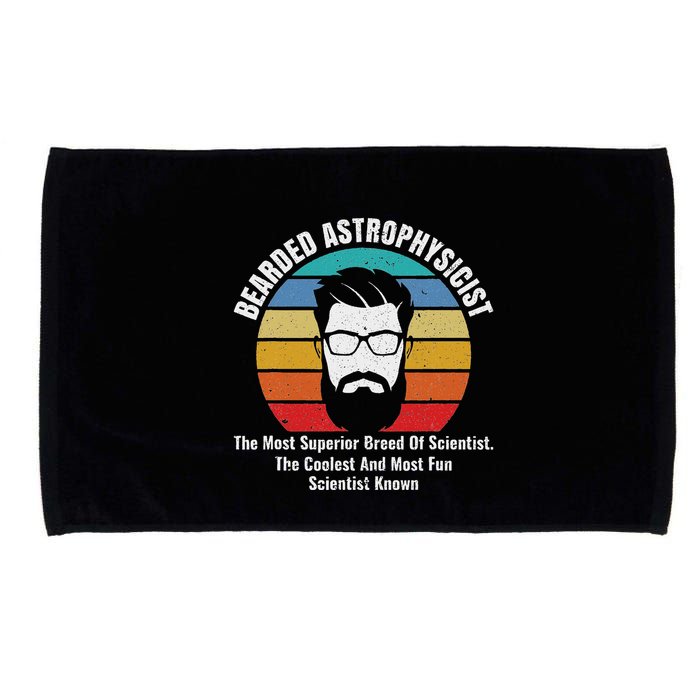 Bearded Astrophysicist Funny Astrophysics Definition Microfiber Hand Towel