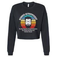 Bearded Astrophysicist Funny Astrophysics Definition Cropped Pullover Crew