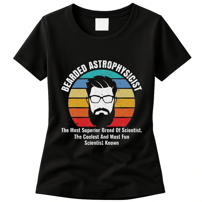Bearded Astrophysicist Funny Astrophysics Definition Womens T-Shirt