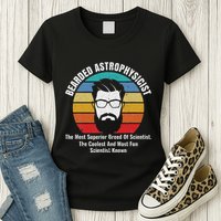 Bearded Astrophysicist Funny Astrophysics Definition Womens T-Shirt
