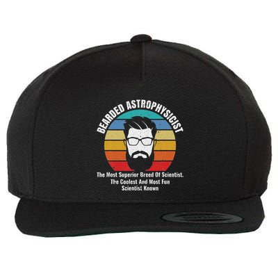 Bearded Astrophysicist Funny Astrophysics Definition Wool Snapback Cap