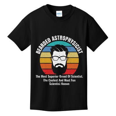 Bearded Astrophysicist Funny Astrophysics Definition Kids T-Shirt