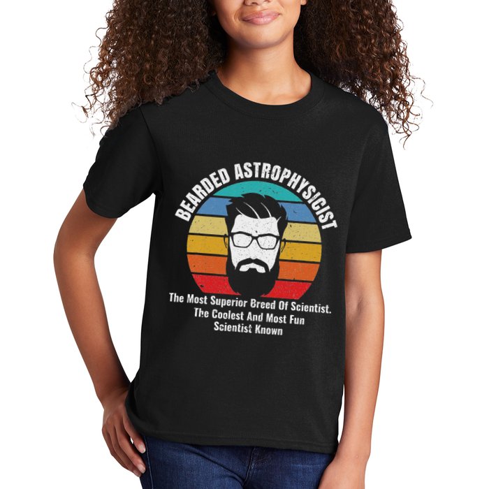 Bearded Astrophysicist Funny Astrophysics Definition Kids T-Shirt