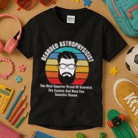 Bearded Astrophysicist Funny Astrophysics Definition Kids T-Shirt