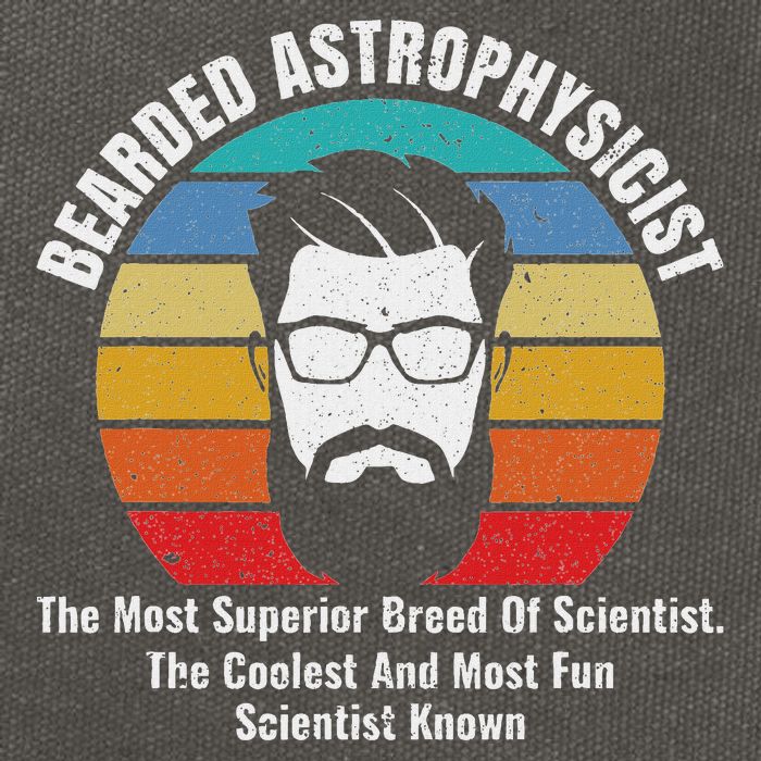 Bearded Astrophysicist Funny Astrophysics Definition Cotton Canvas Backpack