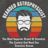 Bearded Astrophysicist Funny Astrophysics Definition Vector Backpack