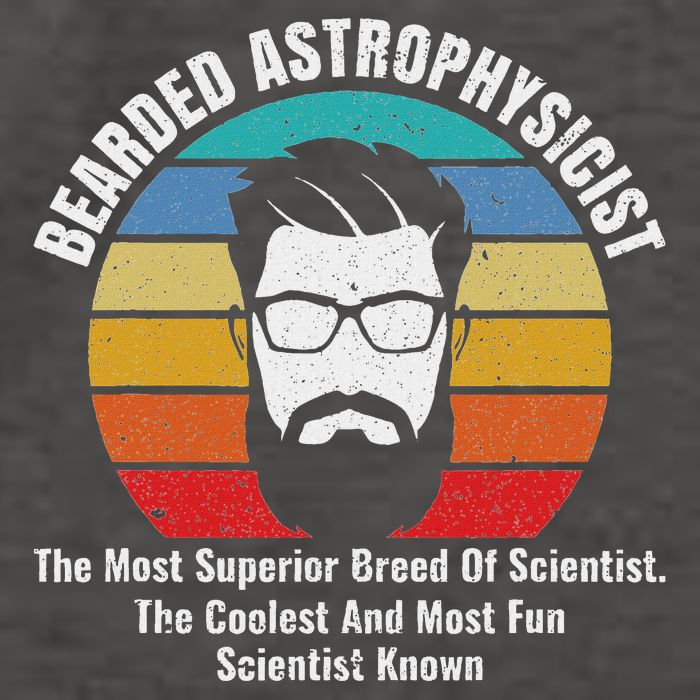 Bearded Astrophysicist Funny Astrophysics Definition Vector Backpack